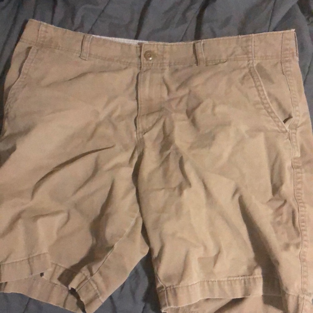 Khaki cargo shorts